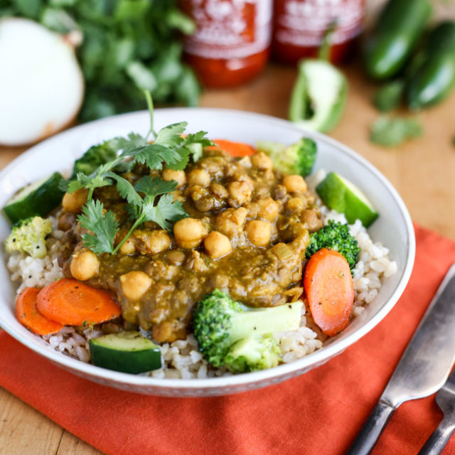 Chickpea & Lentil Coconut Curry - ilovevegan.com