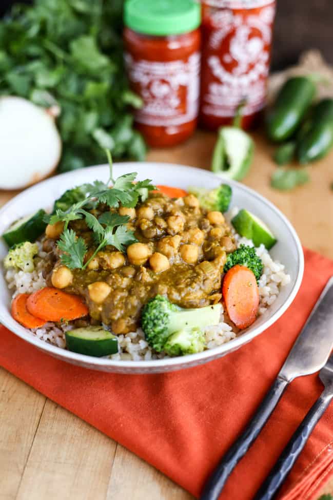 Chickpea & Lentil Coconut Curry - ilovevegan.com