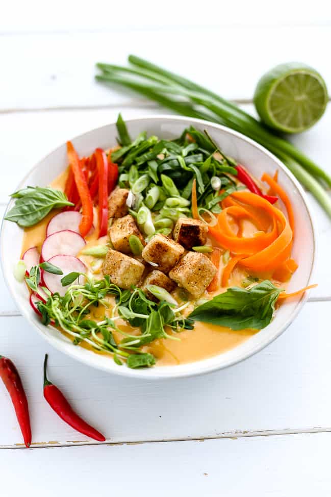 Creamy Vegan Red Coconut Curry Soup - ilovevegan.com