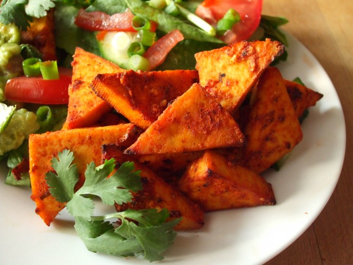 Salsa Baked Tofu - ilovevegan.com #vegan #glutenfree