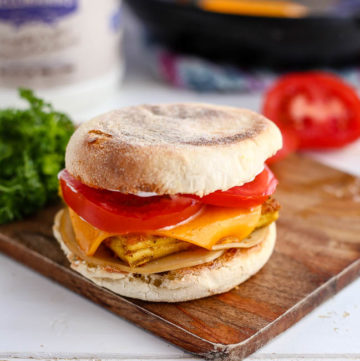 Easy Vegan Breakfast Sandwich - ilovevegan.com