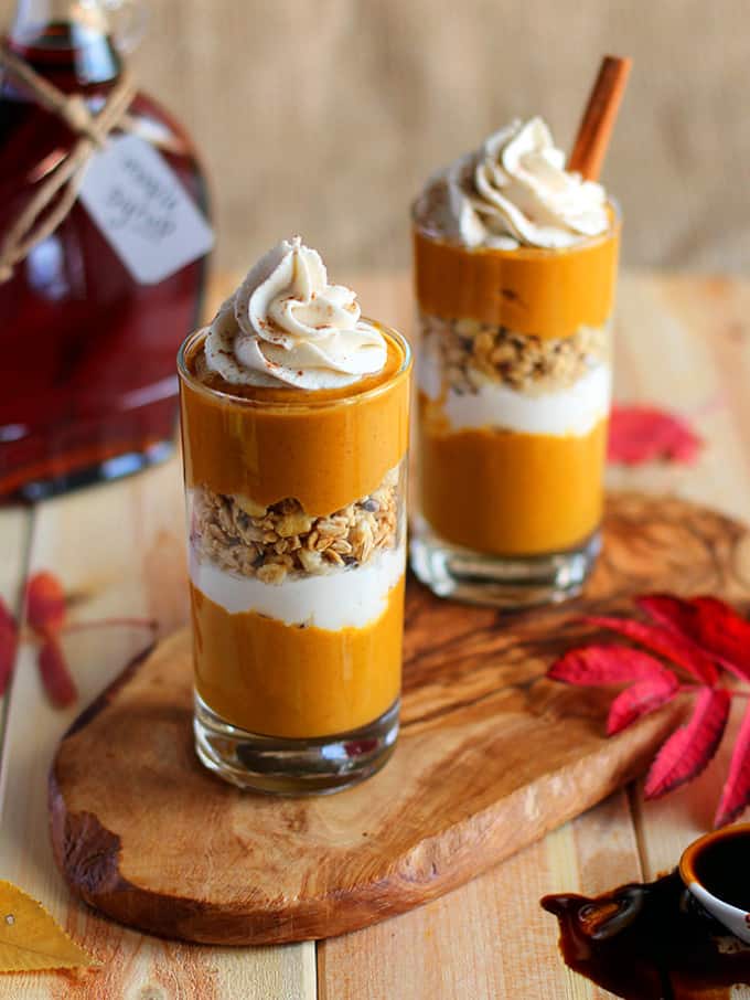 EASY Healthy Pumpkin Pie Parfait w/ Coconut Whip {vegan, gluten free and soy free} - ilovevegan.com