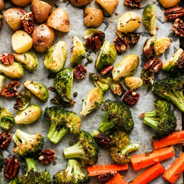 Sage & Garlic Roasted Vegetables - ilovevegan.com